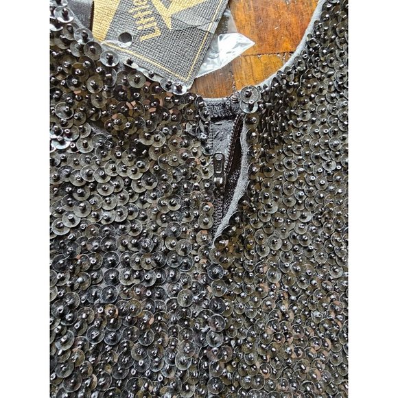 Little Attitudes by Debra Green Hand-Beaded Sequin A-Line Dress, Pageant SZ 7 - Picture 10 of 16